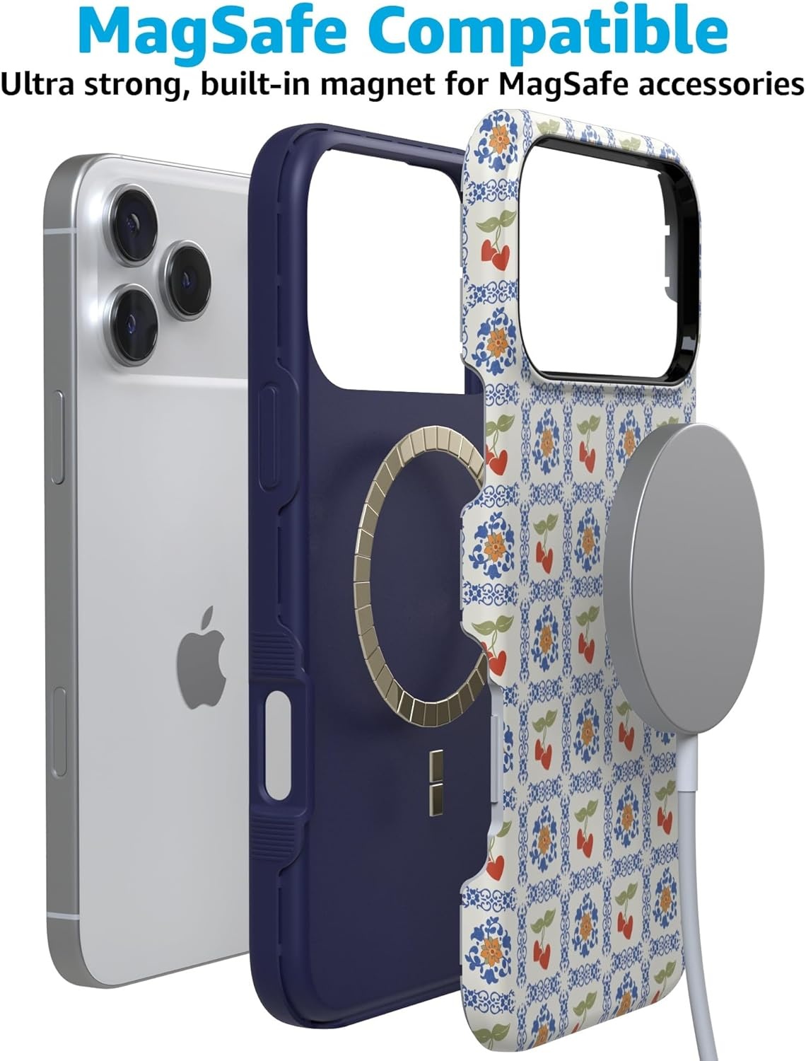 image:imageCasely iPhone 17 Pro Max Case Starfish Wishes Coral Pink Shimmer Bold Protective Design MagSafe Compatible DesignPalermo Dippin Daisys Italian Coast