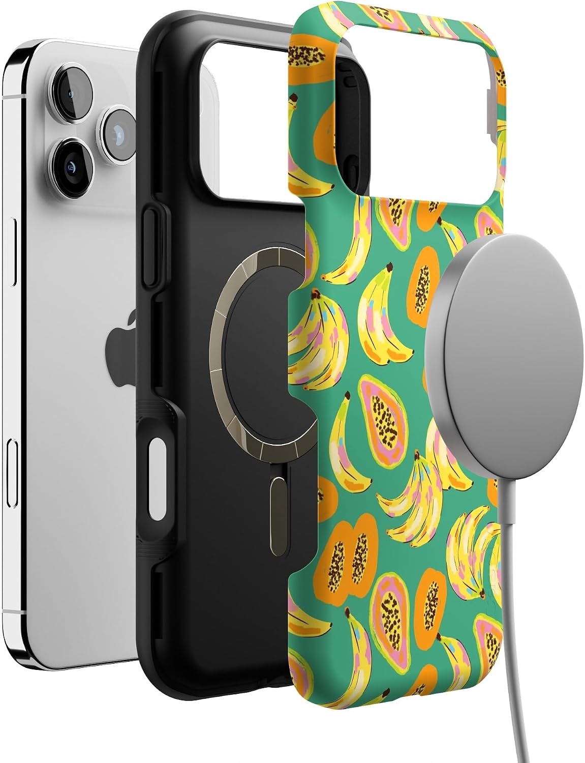 image:imageCasely iPhone 17 Pro Max Case Starfish Wishes Coral Pink Shimmer Bold Protective Design MagSafe Compatible DesignPapaya Palms Dippin Daisys Tropical Vacation