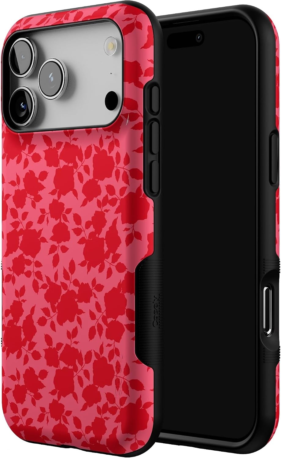 image:imageCasely iPhone 17 Pro Max Case Starfish Wishes Coral Pink Shimmer Bold Protective Design MagSafe Compatible DesignRose Garden Red Aesthetic