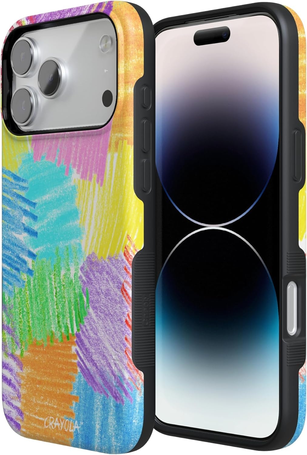 image:imageCasely iPhone 17 Pro Max Case Starfish Wishes Coral Pink Shimmer Bold Protective Design MagSafe Compatible DesignScribble Me That Crayola Rainbow Pencil