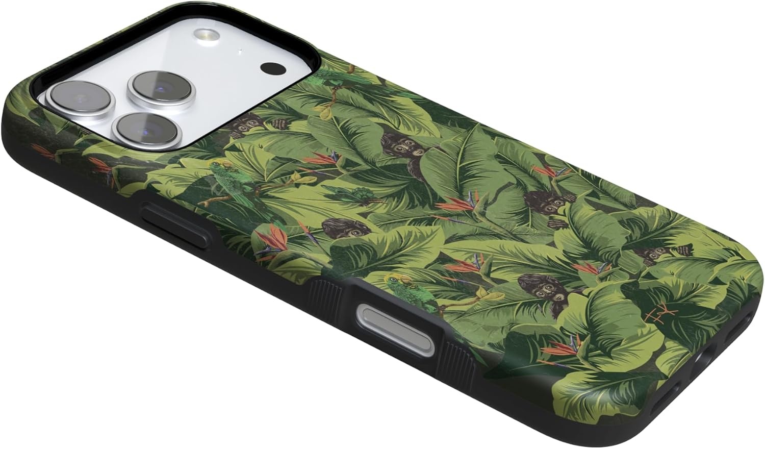 image:imageCasely iPhone 17 Pro Max Case Starfish Wishes Coral Pink Shimmer Bold Protective Design MagSafe Compatible DesignSneaky Monkeys Frida Kahlo Jungle Floral