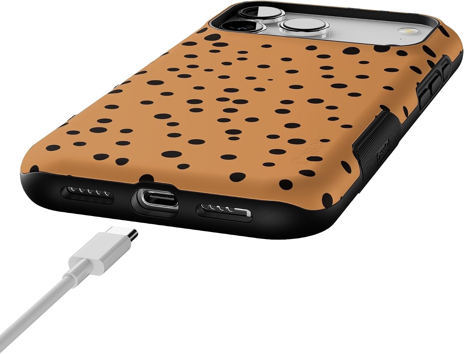 image:imageCasely iPhone 17 Pro Max Case Starfish Wishes Coral Pink Shimmer Bold Protective Design MagSafe Compatible DesignSpot On Dotted Animal