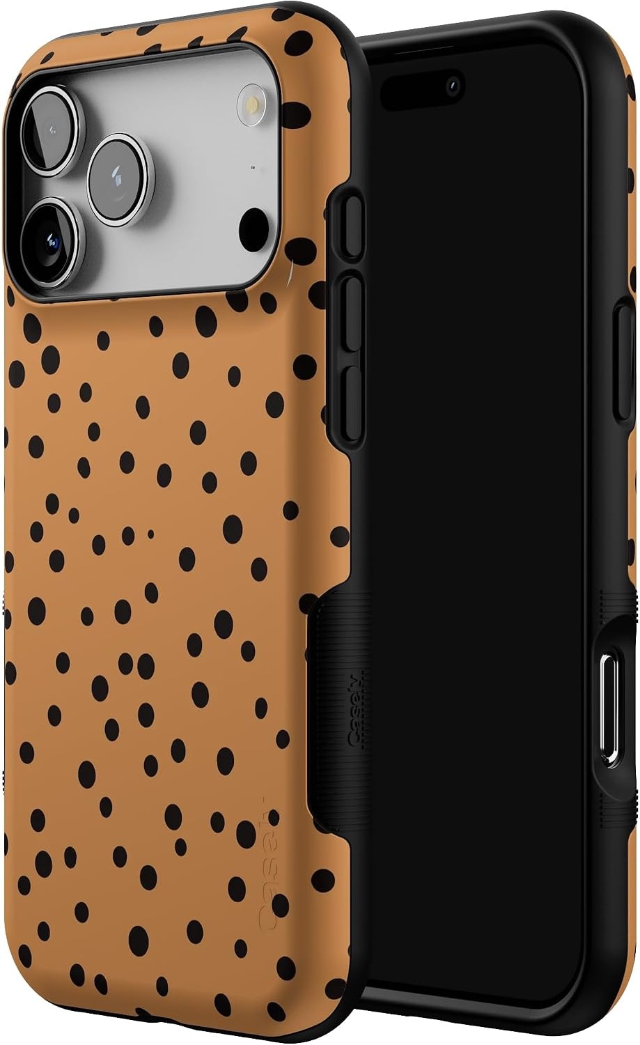 image:imageCasely iPhone 17 Pro Max Case Starfish Wishes Coral Pink Shimmer Bold Protective Design MagSafe Compatible DesignSpot On Dotted Animal