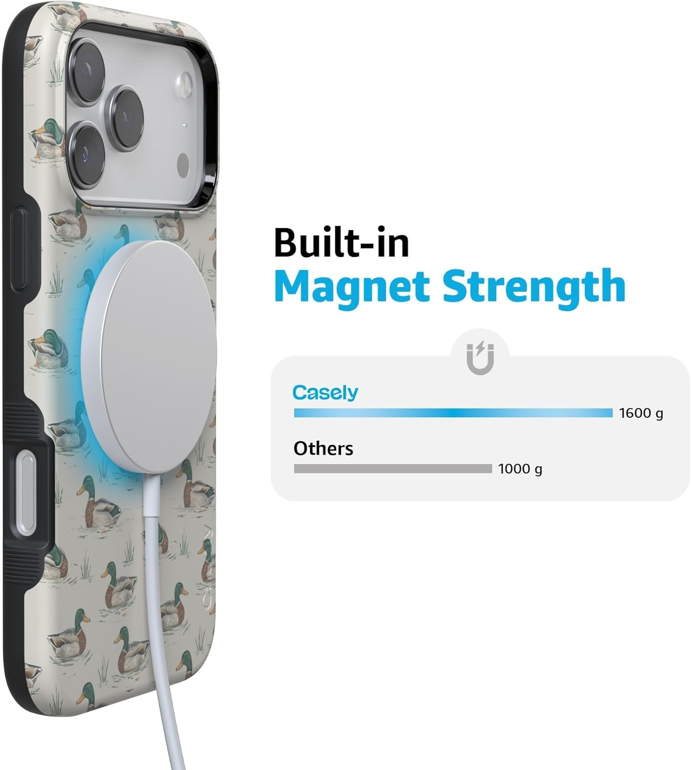 image:imageCasely iPhone 17 Pro Max Case Starfish Wishes Coral Pink Shimmer Bold Protective Design MagSafe Compatible DesignThe Boyfriend Collection Mallard Co