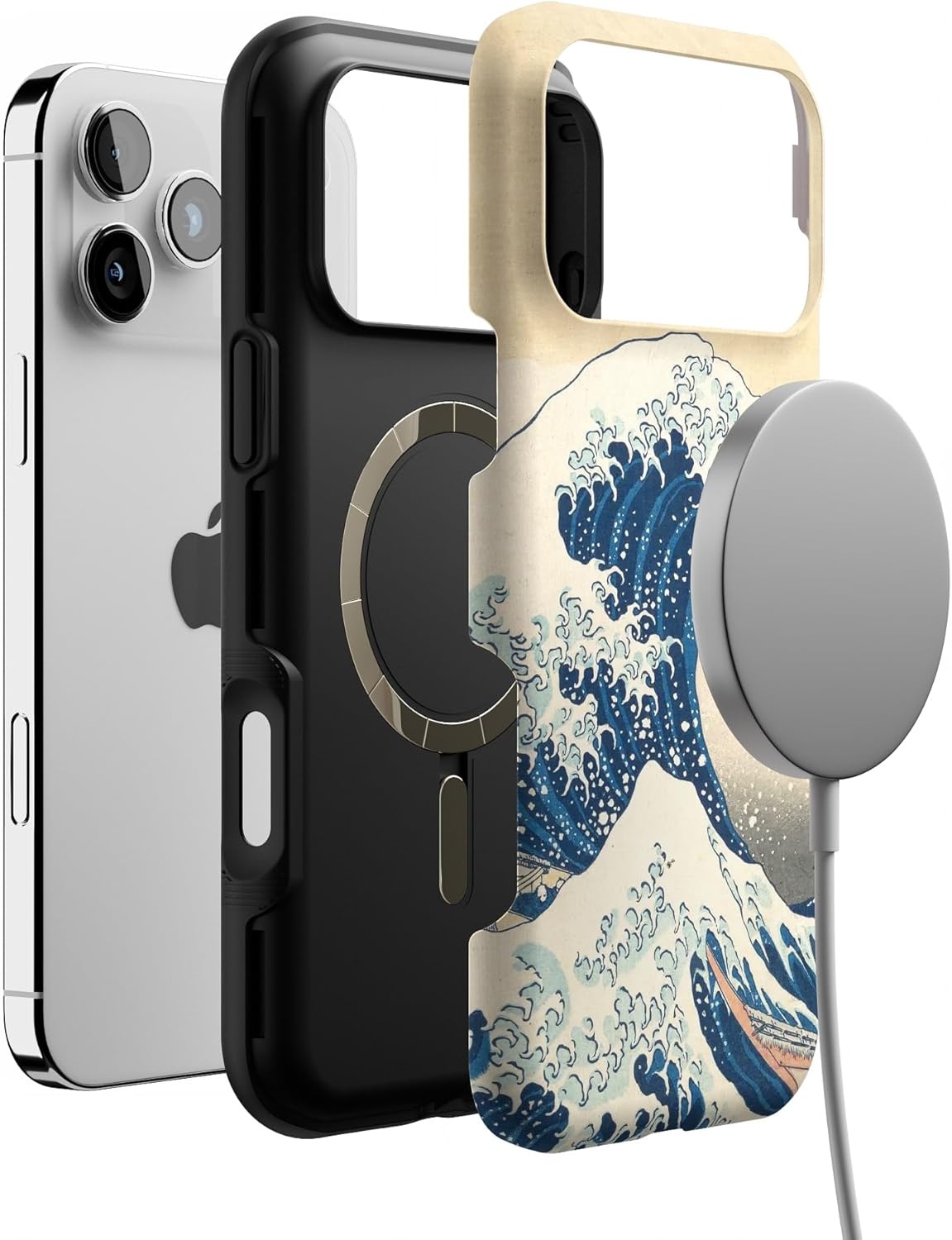 image:imageCasely iPhone 17 Pro Max Case Starfish Wishes Coral Pink Shimmer Bold Protective Design MagSafe Compatible DesignThe Great Wave The Met Museum