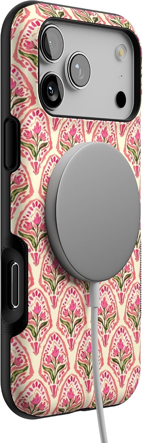 image:imageCasely iPhone 17 Pro Max Case Starfish Wishes Coral Pink Shimmer Bold Protective Design MagSafe Compatible DesignTulip Tapestry Jenna Palek x Casely