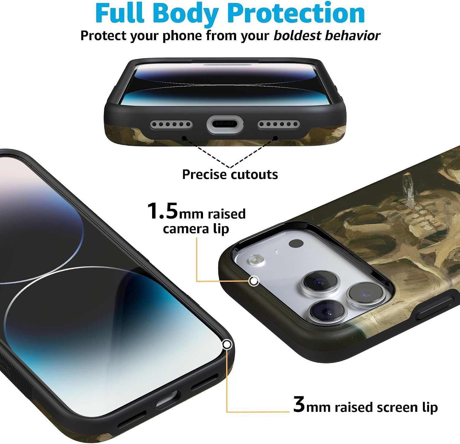 image:imageCasely iPhone 17 Pro Max Case Starfish Wishes Coral Pink Shimmer Bold Protective Design MagSafe Compatible DesignVan Gogh Skull of a Skeleton with Burning Cig
