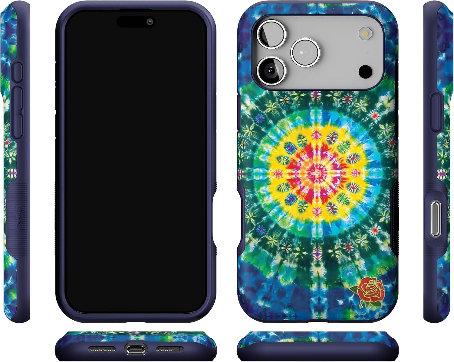 image:imageCasely iPhone 17 Pro Max Case Starfish Wishes Coral Pink Shimmer Bold Protective Design MagSafe Compatible DesignVeneta Tapestry Grateful Dead Tie Dye