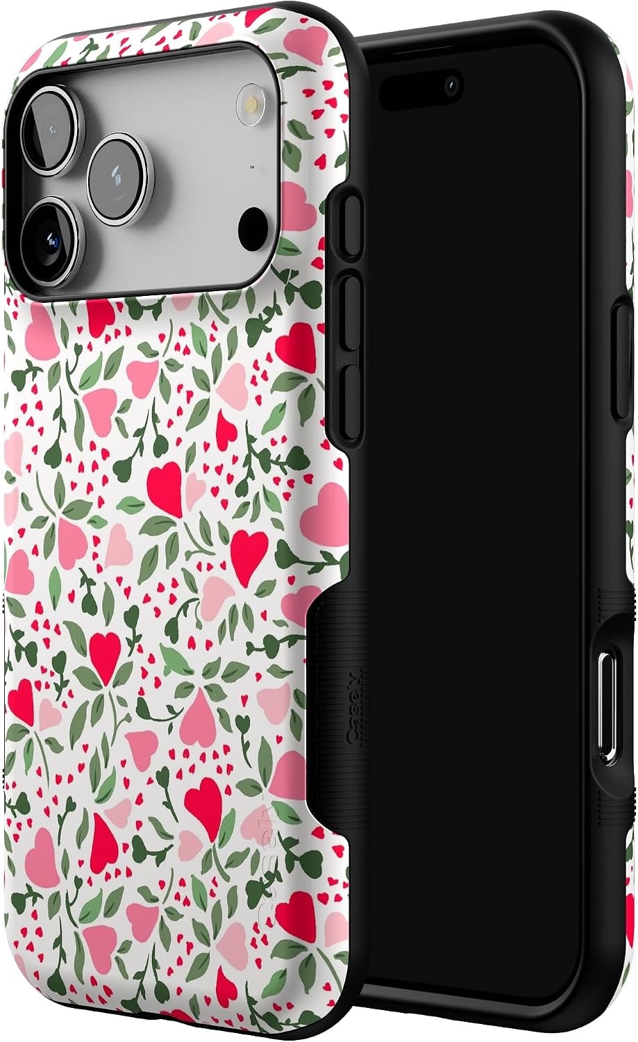 image:imageCasely iPhone 17 Pro Max Case Starfish Wishes Coral Pink Shimmer Bold Protective Design MagSafe Compatible DesignVines of Love Floral Heart