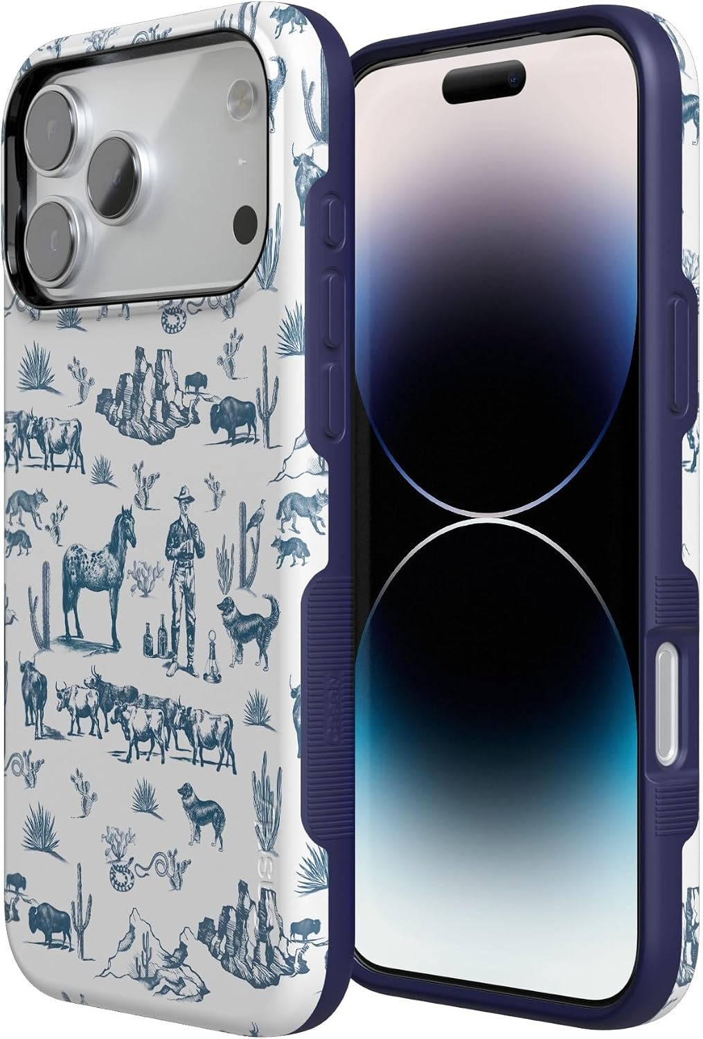 image:imageCasely iPhone 17 Pro Max Case Starfish Wishes Coral Pink Shimmer Bold Protective Design MagSafe Compatible DesignWild West Adventure Desert