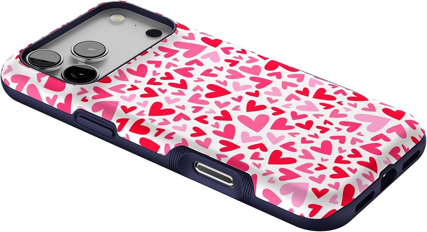 image:imageCasely iPhone 17 Pro Max Case Starfish Wishes Coral Pink Shimmer Bold Protective Design MagSafe Compatible DesignXOXO Candy Hearts