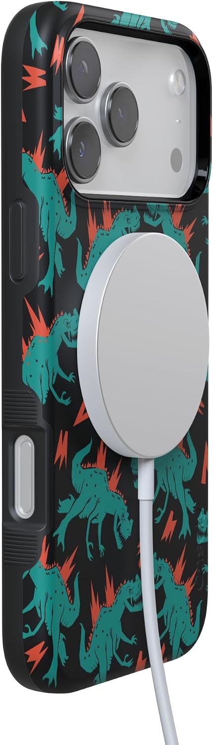 image:imageCasely iPhone 17 Pro Max Case Starfish Wishes Coral Pink Shimmer Bold Protective Design MagSafe Compatible DesignYoure Dinomite Green Dinosaur