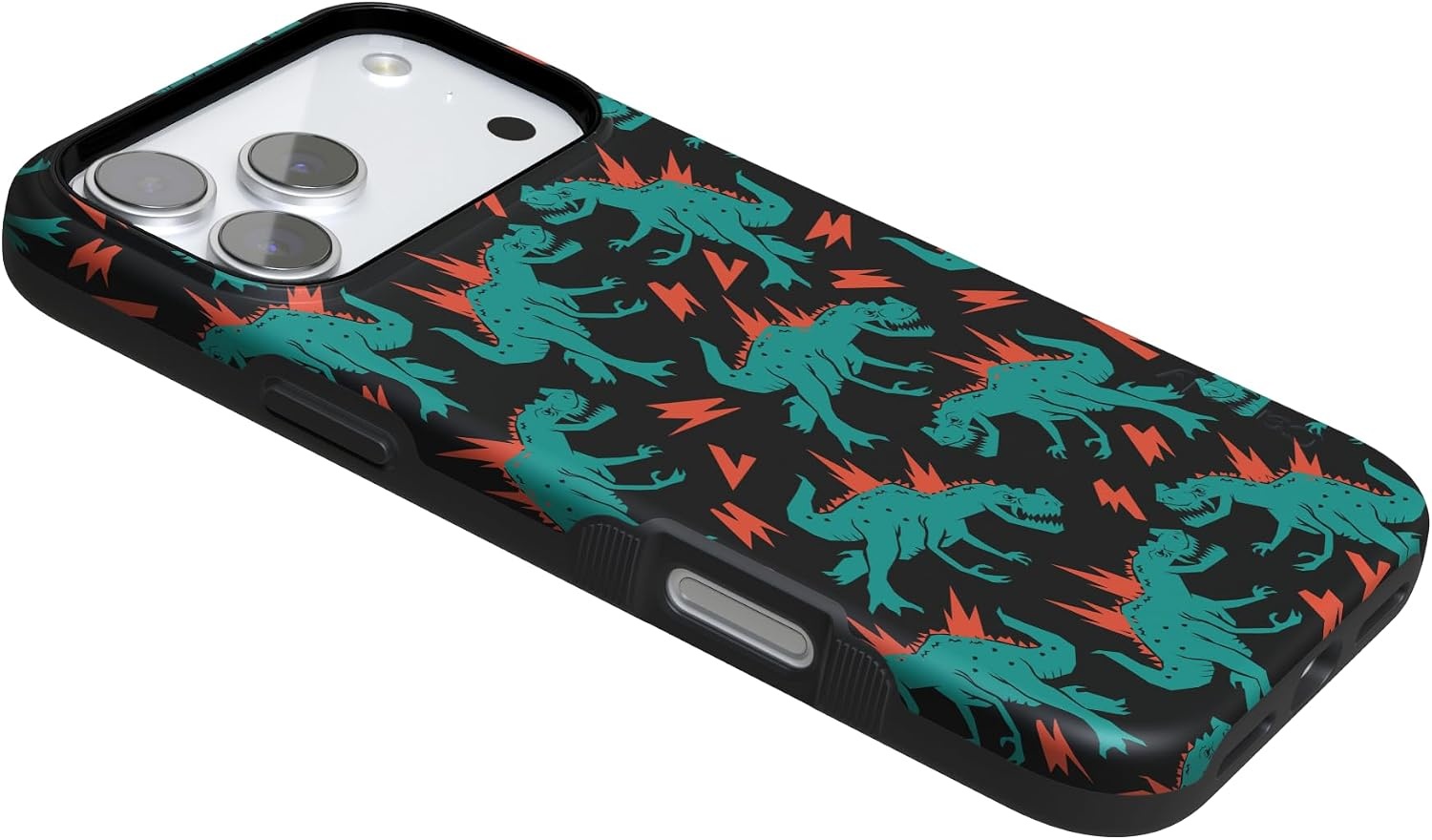 image:imageCasely iPhone 17 Pro Max Case Starfish Wishes Coral Pink Shimmer Bold Protective Design MagSafe Compatible DesignYoure Dinomite Green Dinosaur