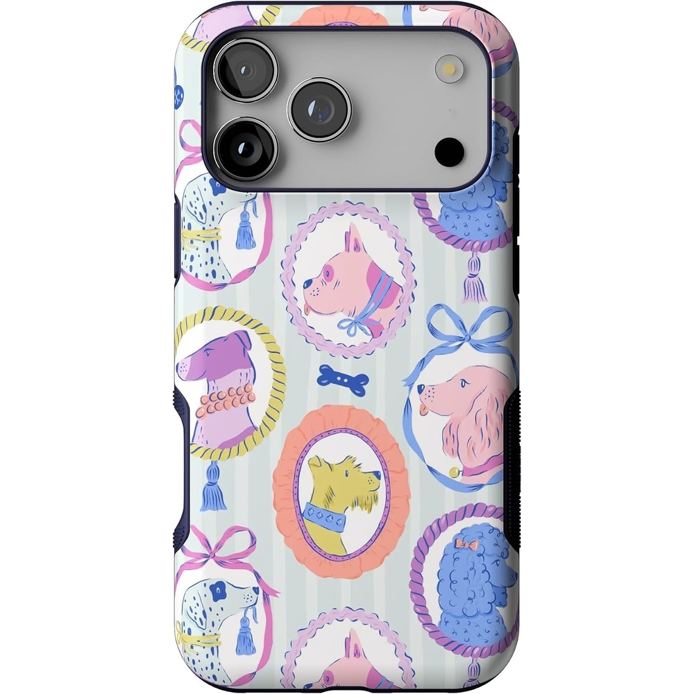 image:imageCasely iPhone 17 Pro Max Case Starfish Wishes Coral Pink Shimmer Bold Protective Design MagSafe Compatible DesignChateau Pups French Dog