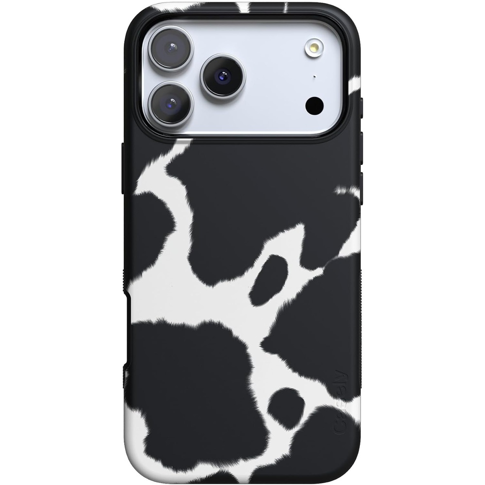 image:imageCasely iPhone 17 Pro Max Case Starfish Wishes Coral Pink Shimmer Bold Protective Design MagSafe Compatible DesignCurrent MOOd Cow Print