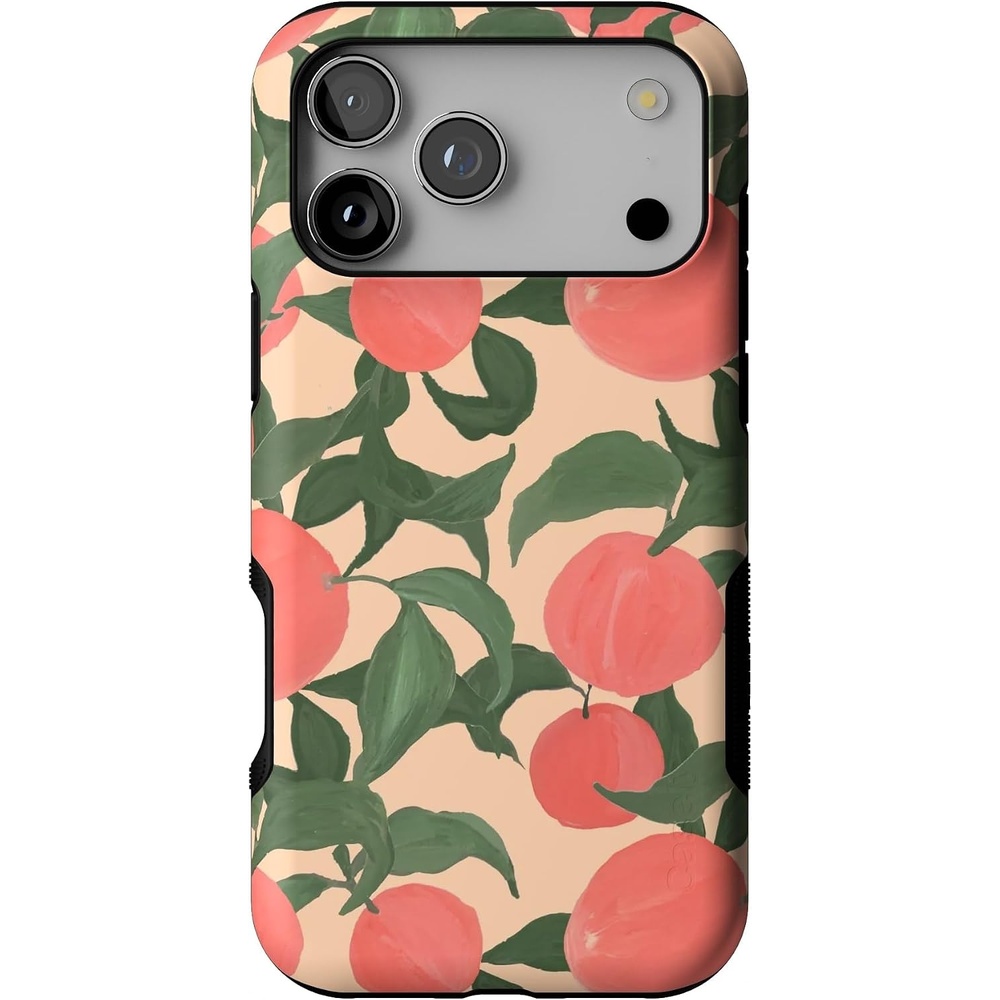 image:imageCasely iPhone 17 Pro Max Case Starfish Wishes Coral Pink Shimmer Bold Protective Design MagSafe Compatible DesignFeeling Peachy Blush Vines