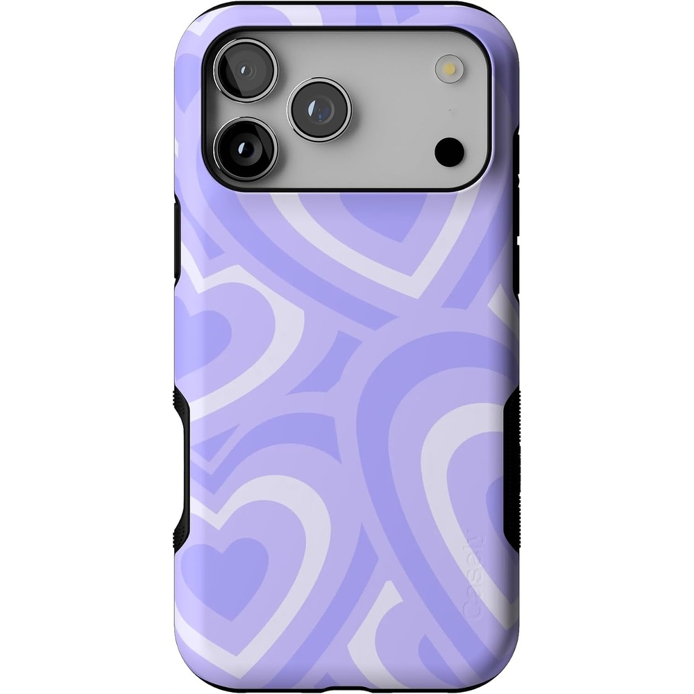 image:imageCasely iPhone 17 Pro Max Case Starfish Wishes Coral Pink Shimmer Bold Protective Design MagSafe Compatible DesignLove Song Lavender Heart