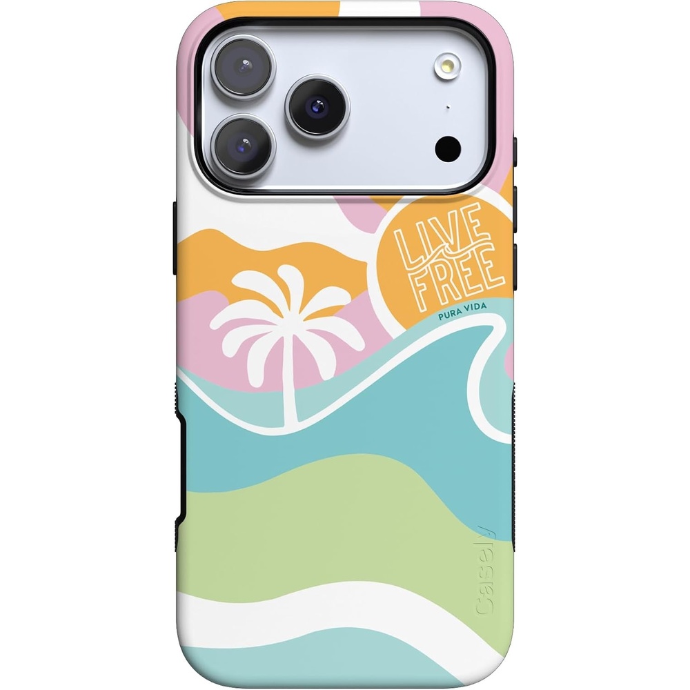 image:imageCasely iPhone 17 Pro Max Case Starfish Wishes Coral Pink Shimmer Bold Protective Design MagSafe Compatible DesignPura Vida Tropical Dreams