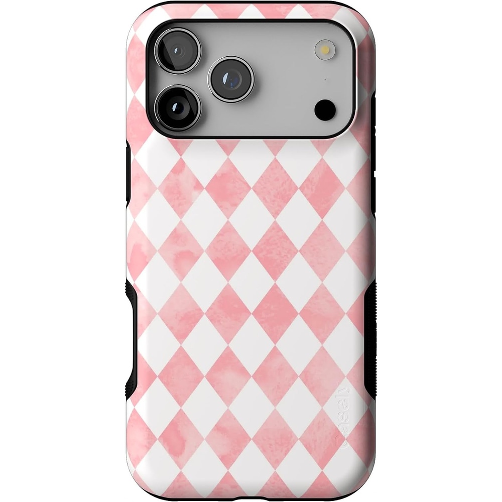 image:imageCasely iPhone 17 Pro Max Case Starfish Wishes Coral Pink Shimmer Bold Protective Design MagSafe Compatible DesignQueen of Diamonds Pink Watercolor