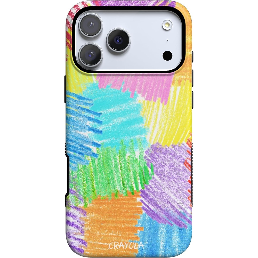 image:imageCasely iPhone 17 Pro Max Case Starfish Wishes Coral Pink Shimmer Bold Protective Design MagSafe Compatible DesignScribble Me That Crayola Rainbow Pencil