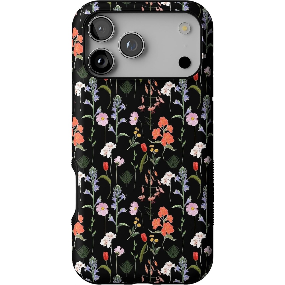 image:imageCasely iPhone 17 Pro Max Case Starfish Wishes Coral Pink Shimmer Bold Protective Design MagSafe Compatible DesignSecret Garden Mixed Floral