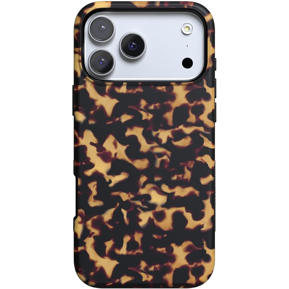 image:imageCasely iPhone 17 Pro Max Case Starfish Wishes Coral Pink Shimmer Bold Protective Design MagSafe Compatible DesignShell Shocked Tortoise Print