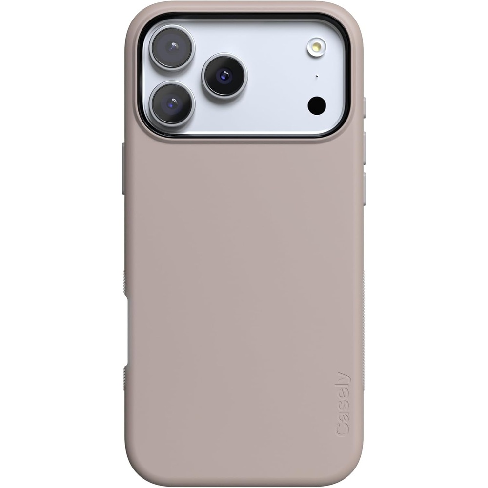 image:imageCasely iPhone 17 Pro Max Case Starfish Wishes Coral Pink Shimmer Bold Protective Design MagSafe Compatible DesignTaupe on Nude