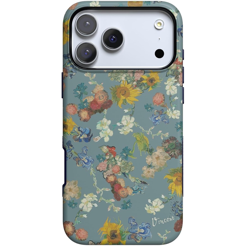 image:imageCasely iPhone 17 Pro Max Case Starfish Wishes Coral Pink Shimmer Bold Protective Design MagSafe Compatible DesignVan Gogh Vincents Flowers
