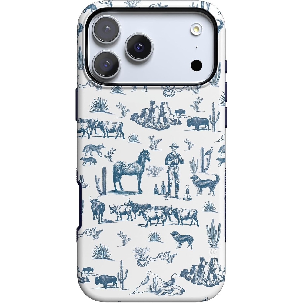 image:imageCasely iPhone 17 Pro Max Case Starfish Wishes Coral Pink Shimmer Bold Protective Design MagSafe Compatible DesignWild West Adventure Desert
