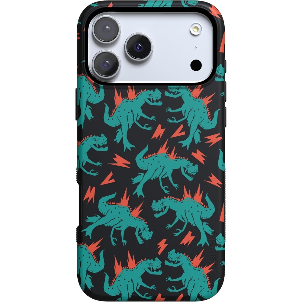 image:imageCasely iPhone 17 Pro Max Case Starfish Wishes Coral Pink Shimmer Bold Protective Design MagSafe Compatible DesignYoure Dinomite Green Dinosaur