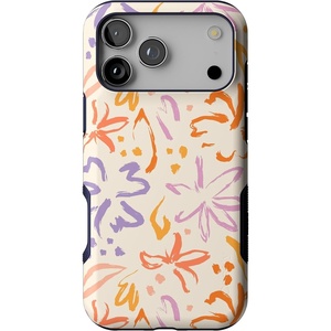 Casely iPhone 17 Pro Max Case | Starfish Wishes | Coral Pink Shimmer | Bold Protective Design | MagSafe Compatible Design(Hibiscus Blooms | Hawaiian Floral)