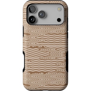 Casely iPhone 17 Pro Max Case | Starfish Wishes | Coral Pink Shimmer | Bold Protective Design | MagSafe Compatible Design(Mocha Ripple | Brown Waves)