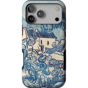 Casely iPhone 17 Pro Max Case | Starfish Wishes | Coral Pink Shimmer | Bold Protective Design | MagSafe Compatible Design(Van Gogh | Landscape With Houses)