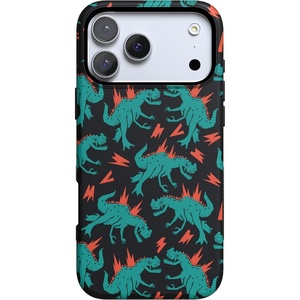Casely iPhone 17 Pro Max Case | Starfish Wishes | Coral Pink Shimmer | Bold Protective Design | MagSafe Compatible Design(You’re Dino-mite | Green Dinosaur)