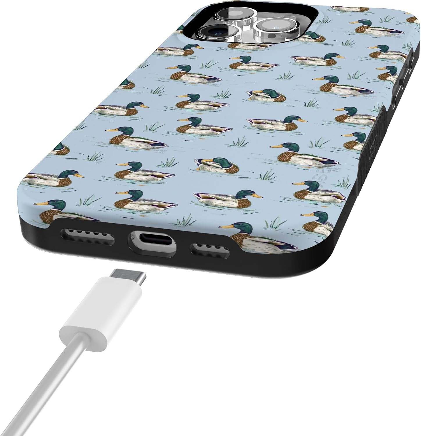 image:imageCasely iPhone 15 Pro Max Case Blue Mallard amp Co The Boyfriend Collection Bold Protective Design Compatible with MagSafe
