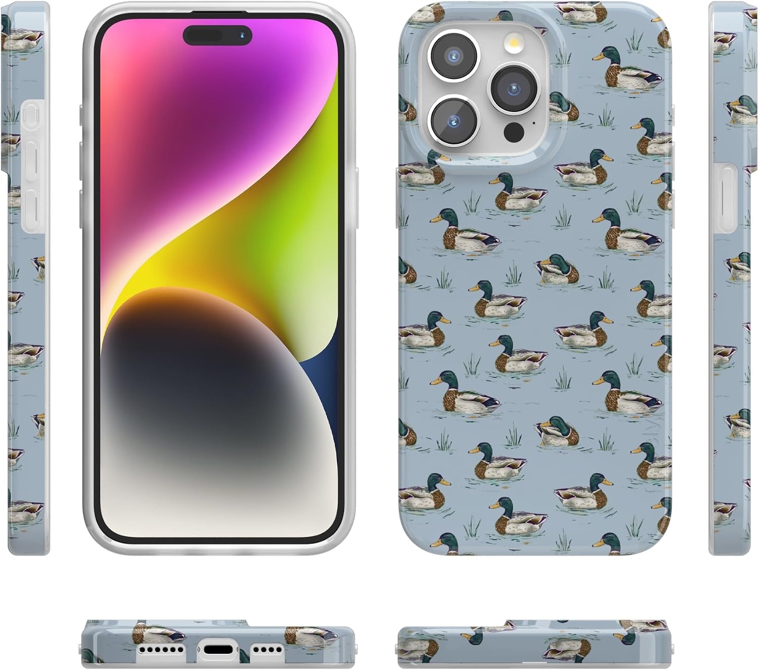 image:imageCasely iPhone 15 Pro Max Case Blue Mallard amp Co The Boyfriend Collection Compatible with MagSafe Classic Ultra Thin Design