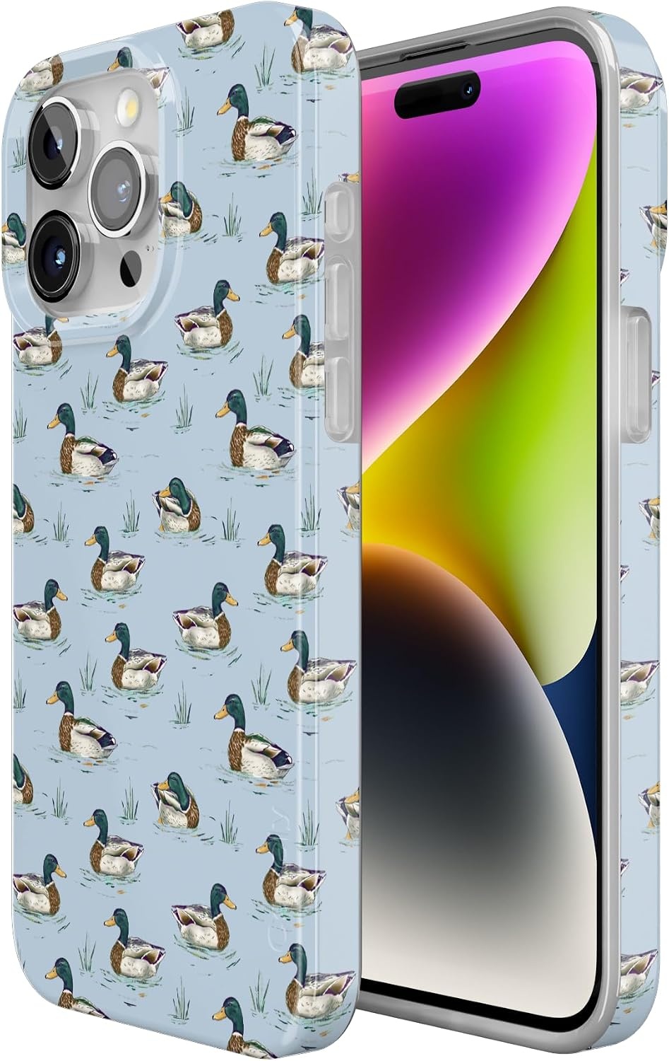 image:imageCasely iPhone 15 Pro Max Case Blue Mallard amp Co The Boyfriend Collection Compatible with MagSafe Classic Ultra Thin Design