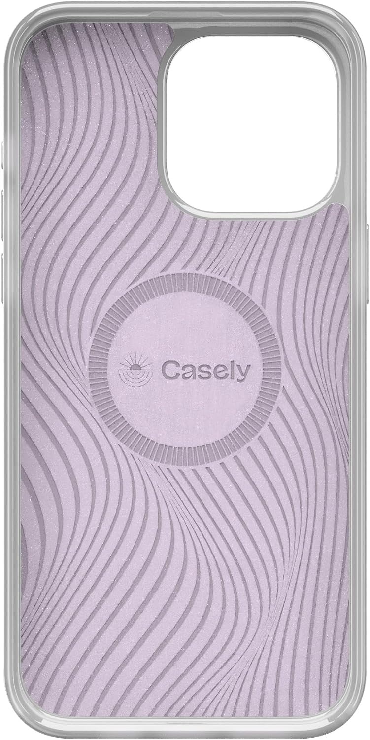 image:imageCasely iPhone 15 Pro Max Case Clear Skies Clear Shimmer Compatible with MagSafe Classic Ultra Slim DesignAll Smiles Smiley Face Sticker
