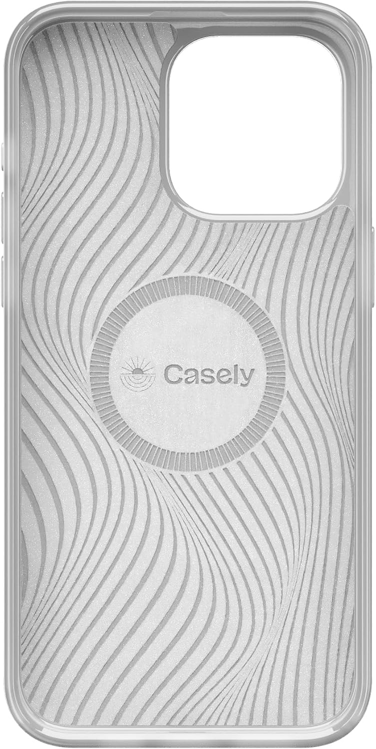 image:imageCasely iPhone 15 Pro Max Case Clear Skies Clear Shimmer Compatible with MagSafe Classic Ultra Slim DesignAll the Fun Things Fun on Weekdays