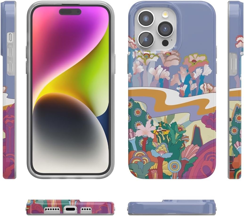 image:imageCasely iPhone 15 Pro Max Case Clear Skies Clear Shimmer Compatible with MagSafe Classic Ultra Slim DesignBeneath the Waves The Beatles Yellow Submarine