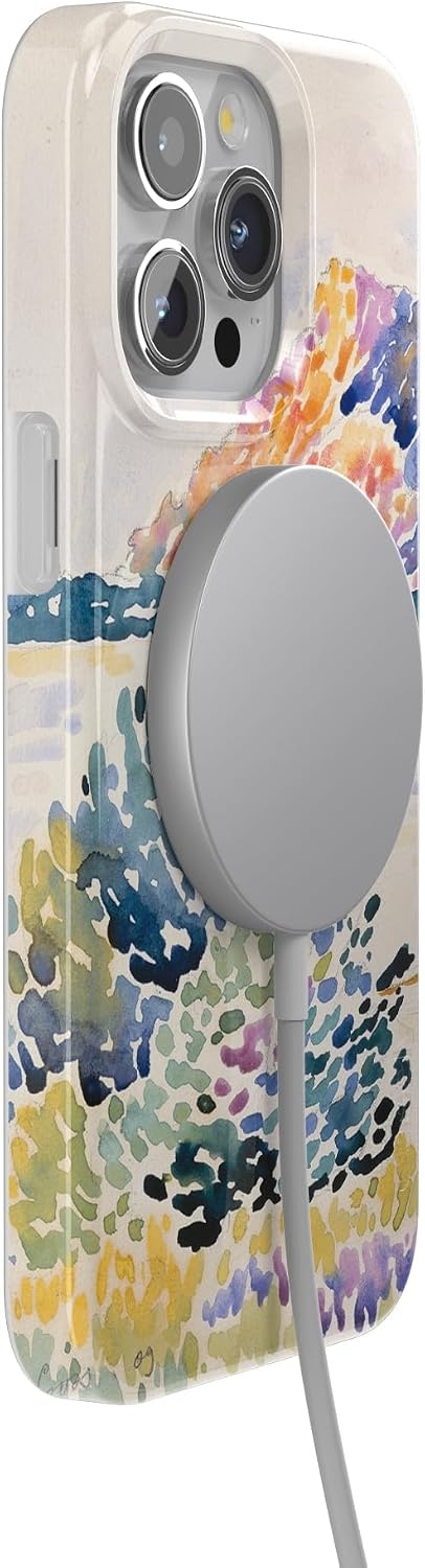 image:imageCasely iPhone 15 Pro Max Case Clear Skies Clear Shimmer Compatible with MagSafe Classic Ultra Slim DesignCalm Waters The Met Museum