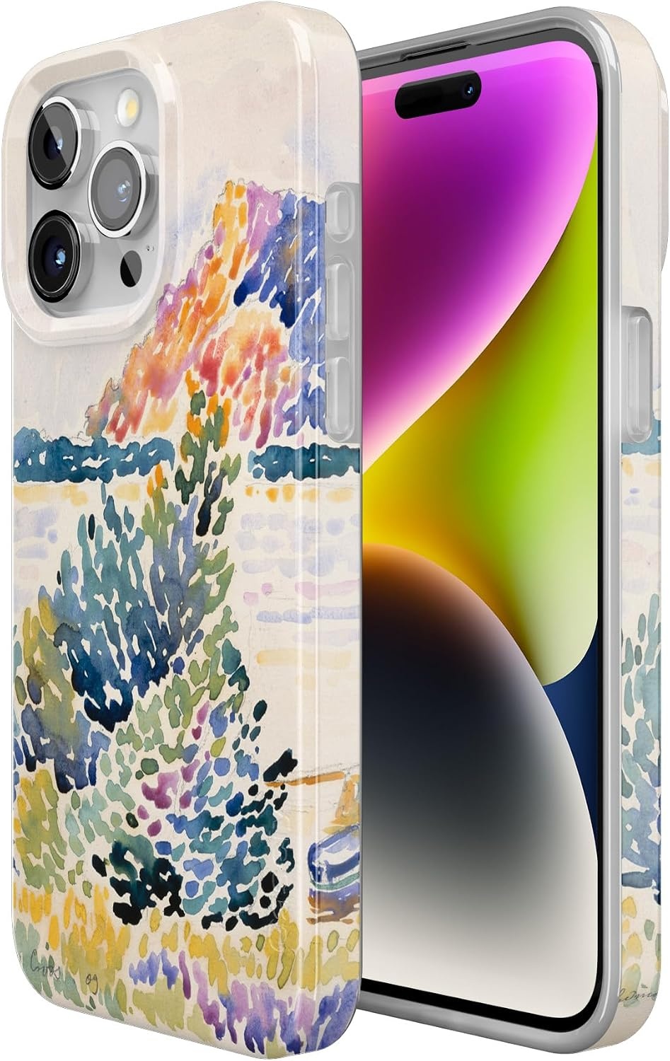 image:imageCasely iPhone 15 Pro Max Case Clear Skies Clear Shimmer Compatible with MagSafe Classic Ultra Slim DesignCalm Waters The Met Museum