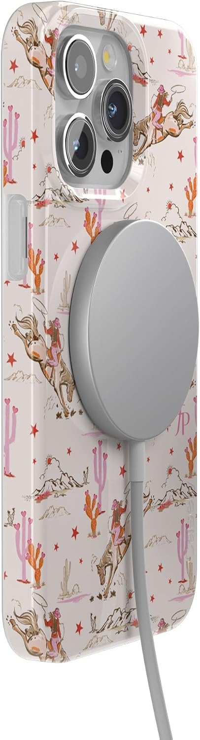 image:imageCasely iPhone 15 Pro Max Case Clear Skies Clear Shimmer Compatible with MagSafe Classic Ultra Slim DesignCowgirl Canyon FashionPass x Casely
