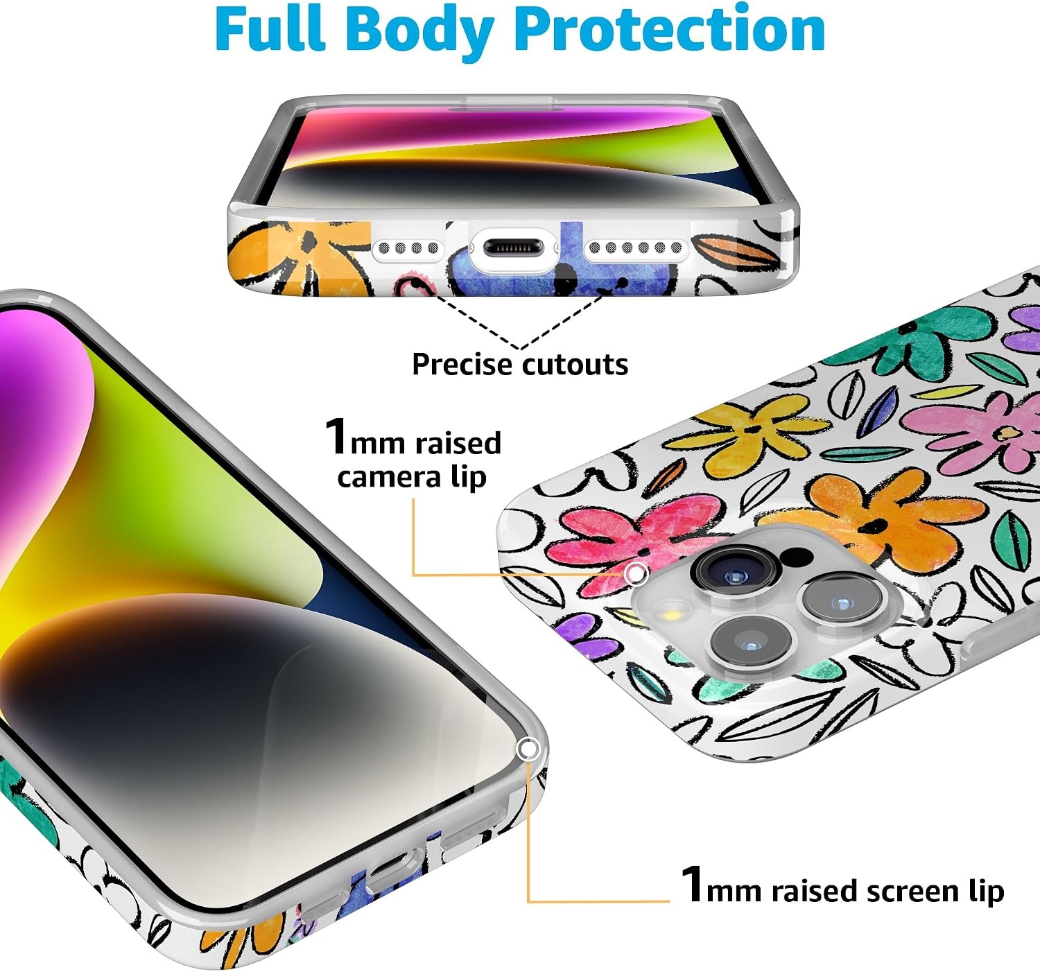 image:imageCasely iPhone 15 Pro Max Case Clear Skies Clear Shimmer Compatible with MagSafe Classic Ultra Slim DesignCrayola Outside the Lines Crayola Marker