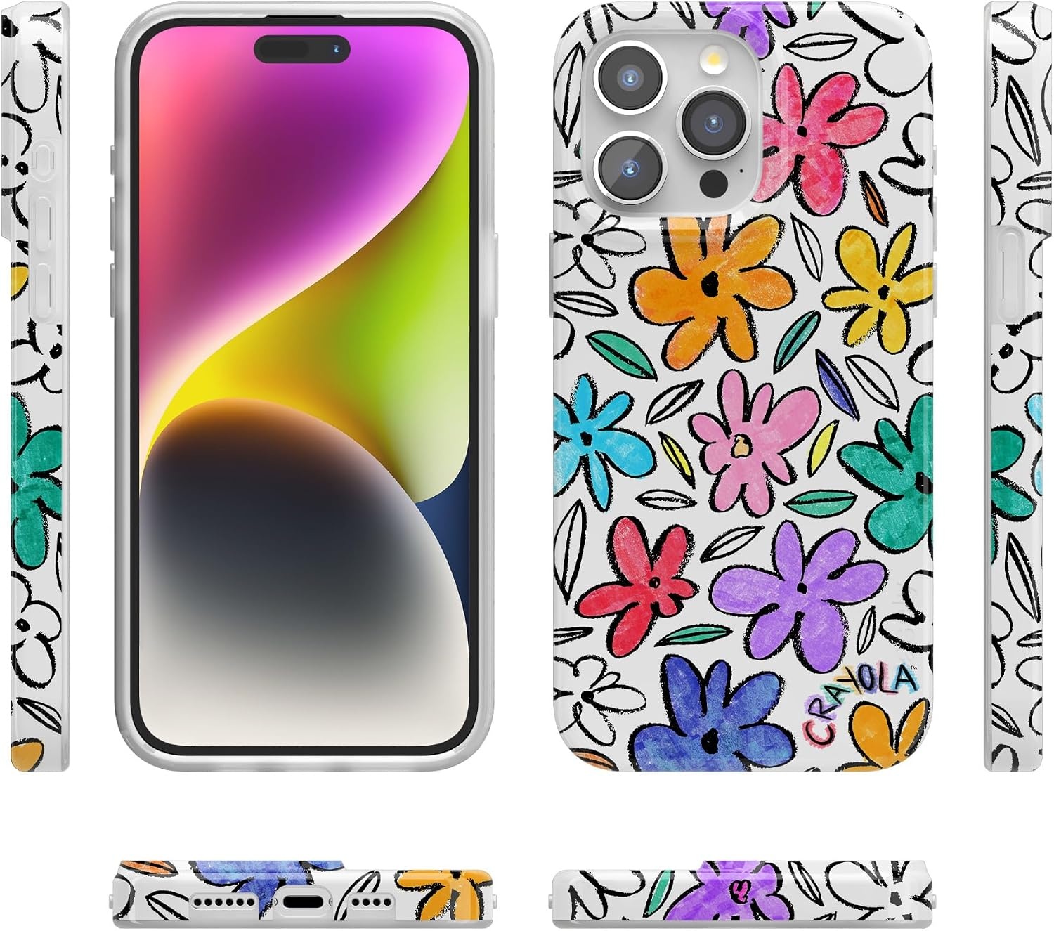 image:imageCasely iPhone 15 Pro Max Case Clear Skies Clear Shimmer Compatible with MagSafe Classic Ultra Slim DesignCrayola Outside the Lines Crayola Marker