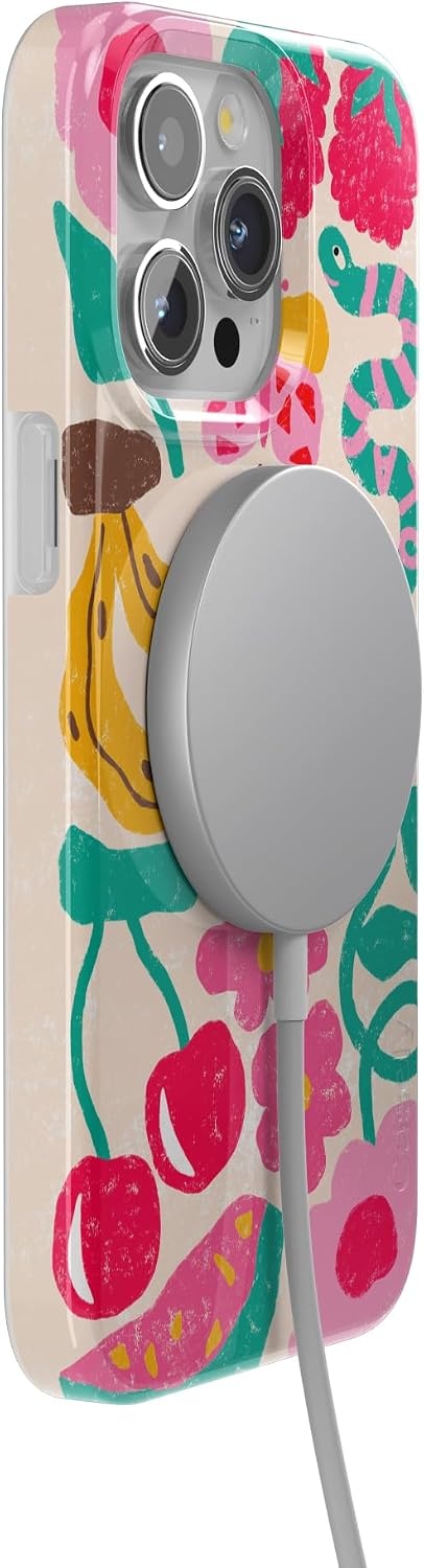 image:imageCasely iPhone 15 Pro Max Case Clear Skies Clear Shimmer Compatible with MagSafe Classic Ultra Slim DesignDoodle Bug Crayola Crayon