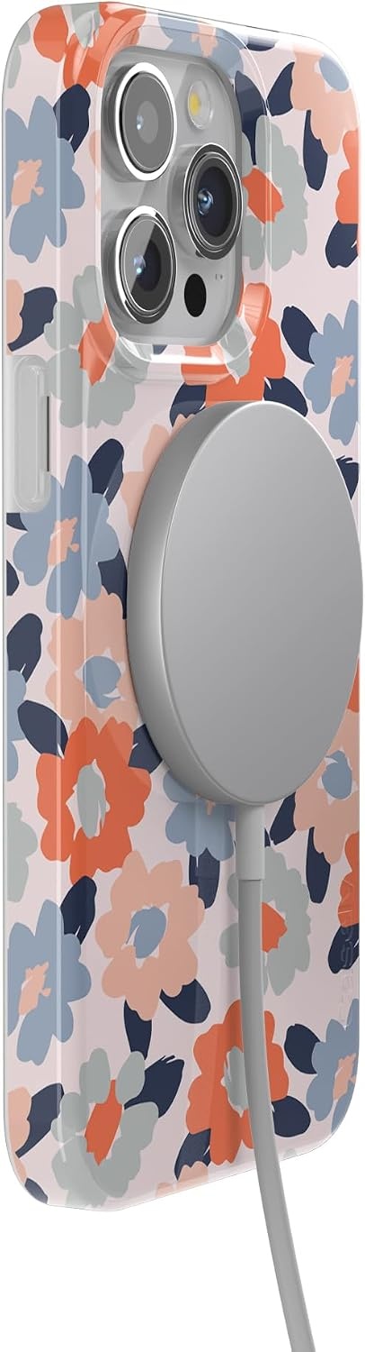 image:imageCasely iPhone 15 Pro Max Case Clear Skies Clear Shimmer Compatible with MagSafe Classic Ultra Slim DesignField of Flowers Pastel Floral