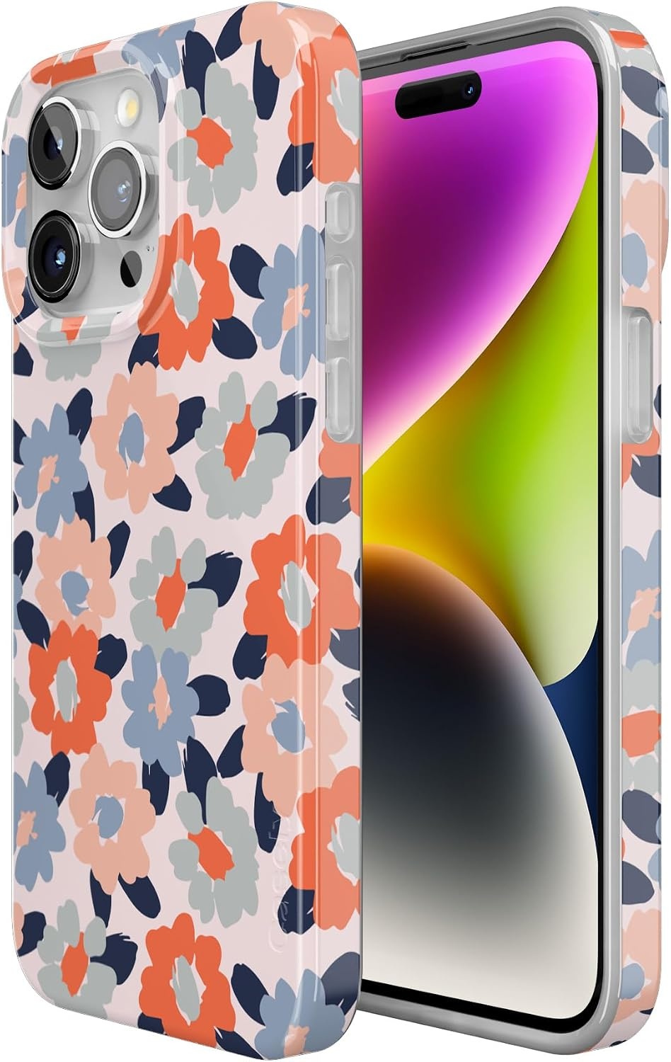 image:imageCasely iPhone 15 Pro Max Case Clear Skies Clear Shimmer Compatible with MagSafe Classic Ultra Slim DesignField of Flowers Pastel Floral