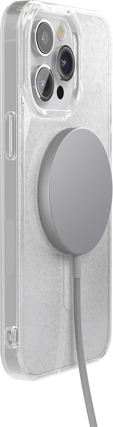 image:imageCasely iPhone 15 Pro Max Case Clear Skies Clear Shimmer Compatible with MagSafe Classic Ultra Slim DesignGlitter Clear Skies Clear Glitter