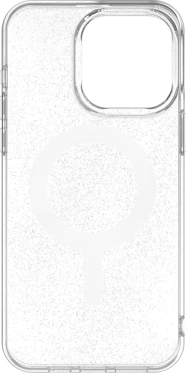 image:imageCasely iPhone 15 Pro Max Case Clear Skies Clear Shimmer Compatible with MagSafe Classic Ultra Slim DesignGlitter Clear Skies Clear Glitter